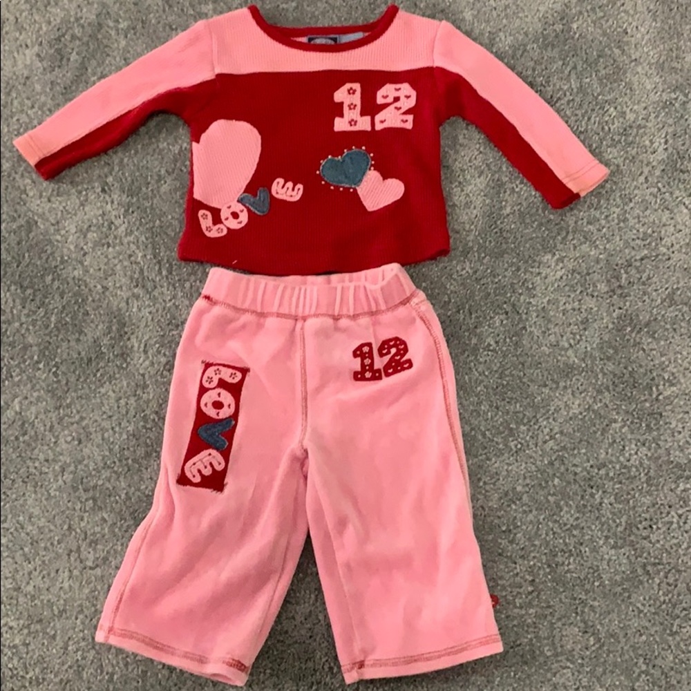 Kids designer long sleeve shirt and matching pants